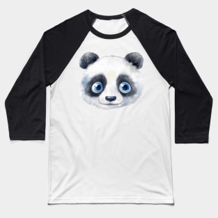 Panda Bear Watercolor Baseball T-Shirt